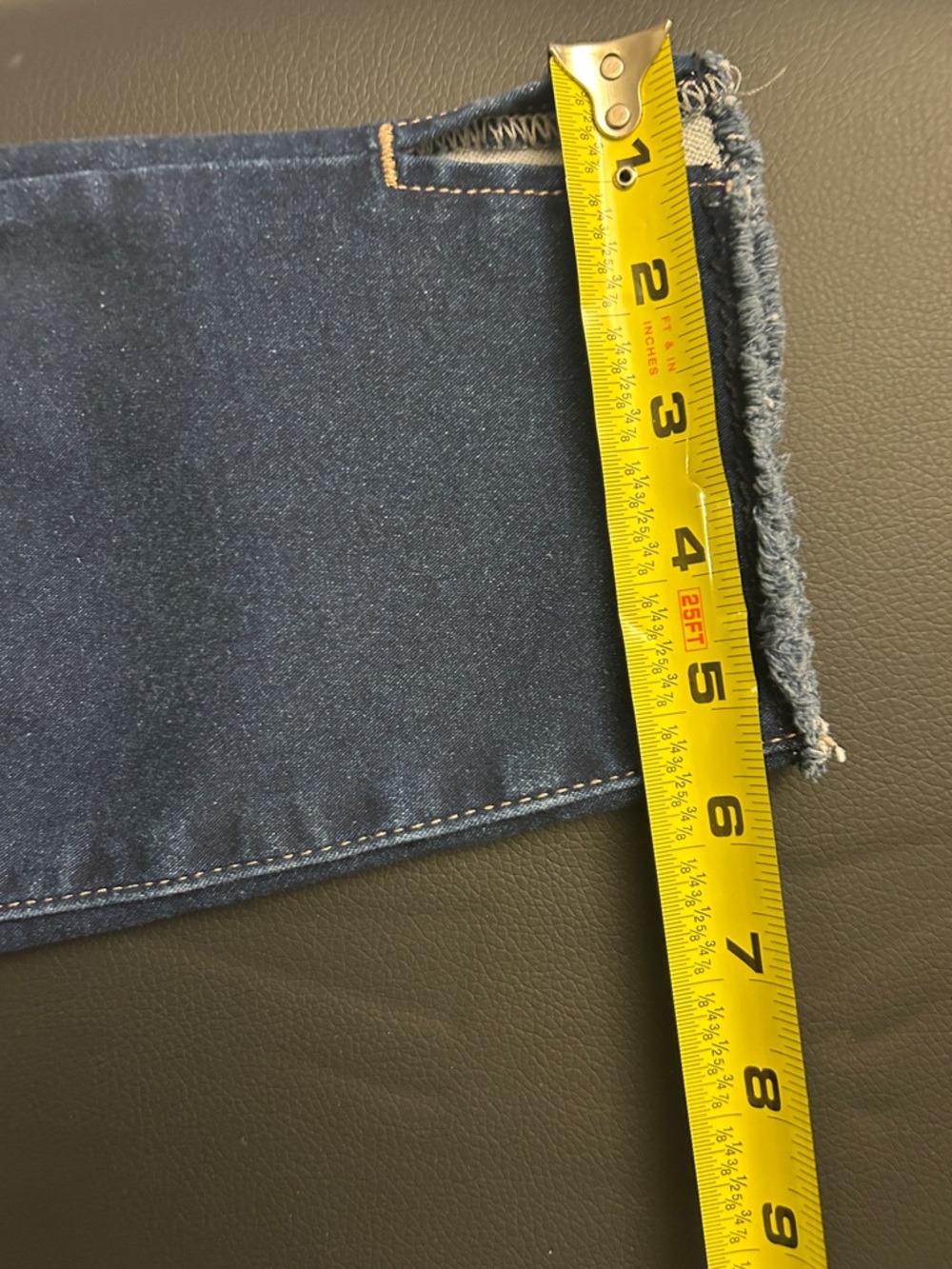 Nicole Miller Dark Indigo Stretch Denim Pants with Contrast Topstitching - Picture 7 of 7